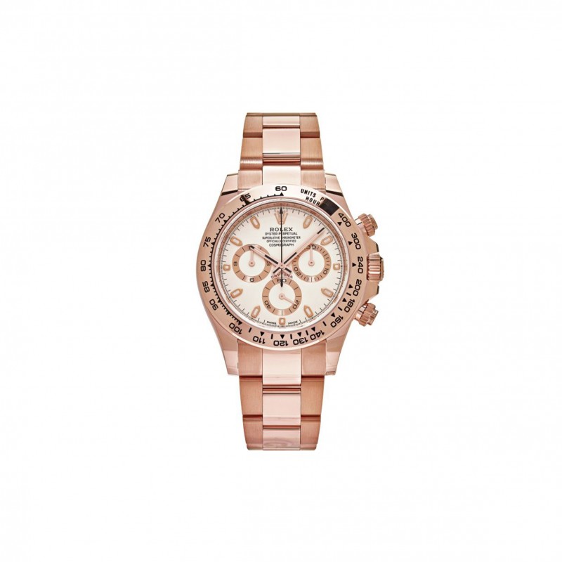 ROLEX DAYTONA 18CT EVEROSE GOLD AUTOMATIC IVORY DIAL WATCH 116505-0005
