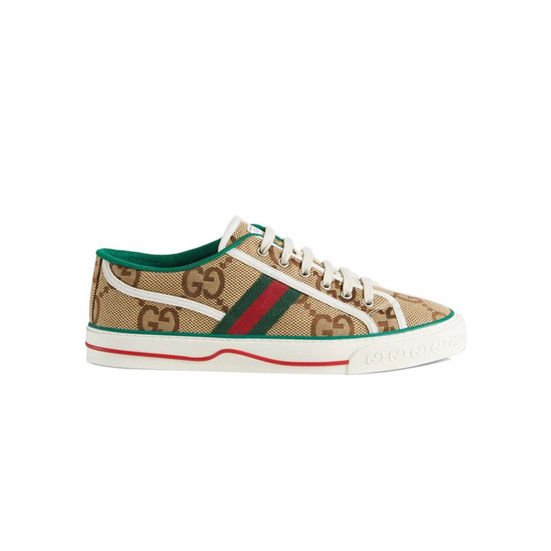 GUCCI TENNIS 1977 SHOES 'BEIGE RED GREEN' 677651