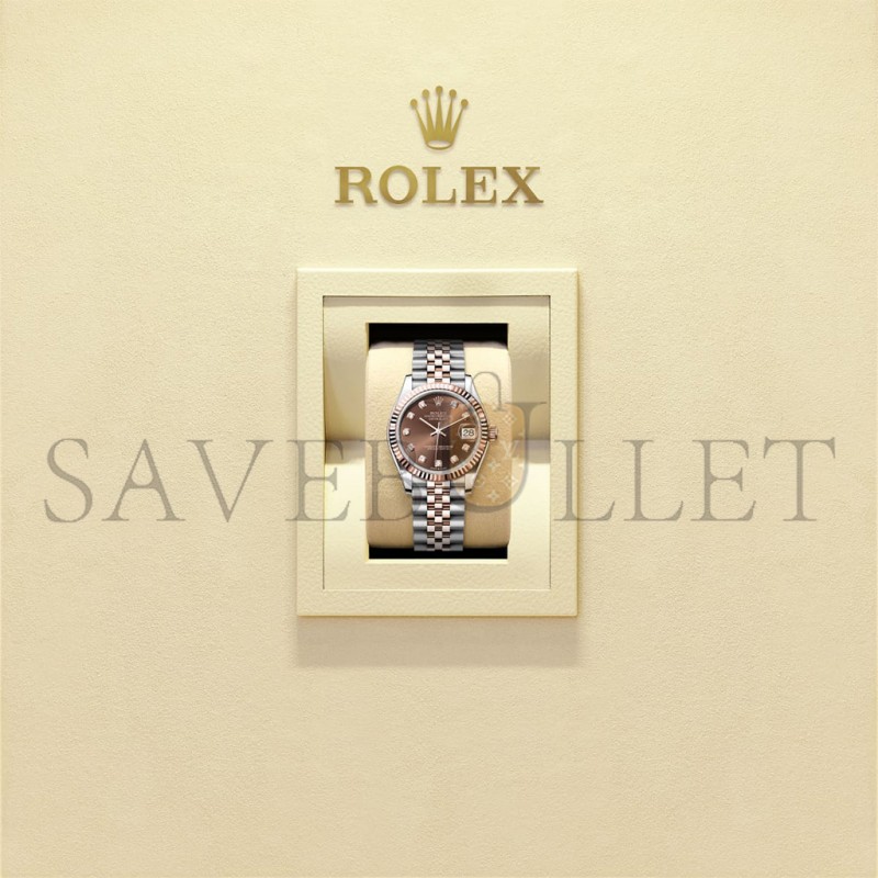 ROLEX DATEJUST 31 OYSTER, 31 MM, OYSTERSTEEL AND EVEROSE GOLD WATCH 278271