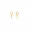 DIOR DIOR(R)EVOLUTION FAUX PEARL GOLD TONE EARRINGS E1458DVORS_D301