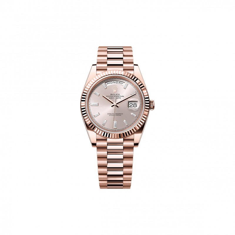 ROLEX DAY-DATE 40 OYSTER, 40 MM, EVEROSE GOLD WATCH 228235-0004 ROLEX DAY-DATE 40 OYSTER, 40 MM, EVEROSE GOLD WATCH 228235-0004