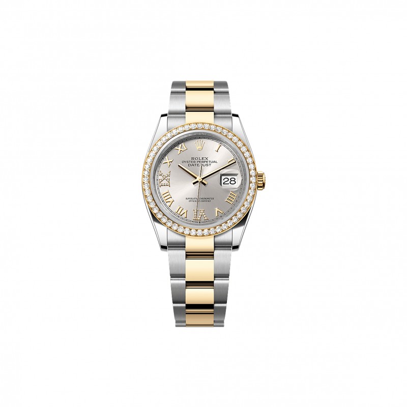 ROLEX DATEJUST 36 OYSTER, 36 MM, OYSTERSTEEL, YELLOW GOLD AND DIAMONDS WATCH 126283RBR-0018