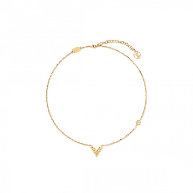 LOUIS VUITTON ESSENTIAL V NECKLACE M00857 LOUIS VUITTON ESSENTIAL V NECKLACE M00857