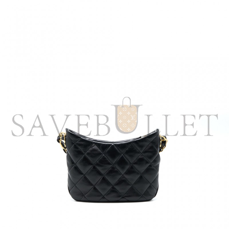 CHANEL MASTER HOBO SHOULDER BAG LAMBSKIN BLACK (24*17.5*6cm)