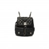 CHANEL MASTER SHINY CAVIAR QUILTED MEDIUM DUMA POCKETS DRAWSTRING BACKPACK BLACK (20.5*20*11.5cm)