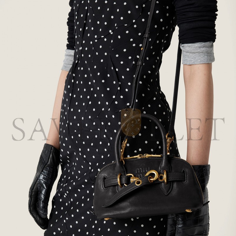 MIU MIU AVENTURE MINI NAPPA LEATHER BAG 5BP090 (21*13.2*8cm) MIU MIU AVENTURE MINI NAPPA LEATHER BAG 5BP090 (21*13.2*8cm)
