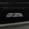 FENDI X MARC JACOBS NAPPA LOGO BAGUETTE SOFT TRUNK BAG BLACK (21*11*6cm)