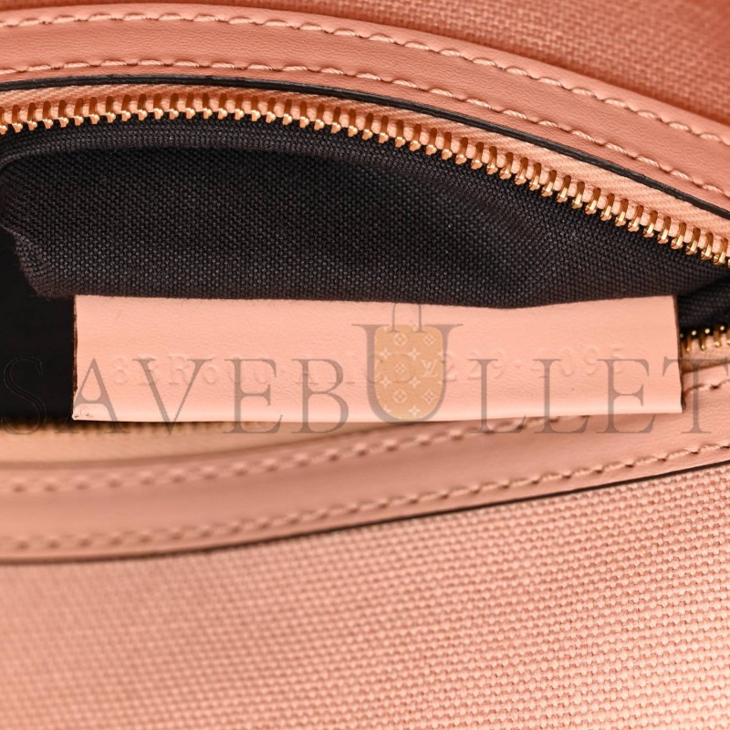 FENDI CANVAS VITELLO KING EXTRA STRAP FF EMBROIDERED BAGUETTE BABY PINK (27*15*6cm) FENDI CANVAS VITELLO KING EXTRA STRAP FF EMBROIDERED BAGUETTE BABY PINK (27*15*6cm)