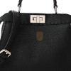 FENDI CUOIO ROMANO SELLERIA SMALL PEEKABOO I SEE U SATCHEL BLACK CAMEL SUNFLOWER (27*20*11cm) FENDI CUOIO ROMANO SELLERIA SMALL PEEKABOO I SEE U SATCHEL BLACK CAMEL SUNFLOWER (27*20*11cm)