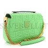 FENDI NAPPA SMALL FF EMBOSSED MIDI CHAIN BAGUETTE EDAMAME (22*14*6cm)