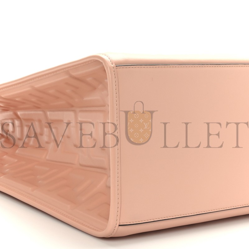 FENDI VITELLO PLEXIGLASS FF EMBOSSED MEDIUM FENDI SUNSHINE SHOPPER TOTE BABY PINK (36*31*16cm) FENDI VITELLO PLEXIGLASS FF EMBOSSED MEDIUM FENDI SUNSHINE SHOPPER TOTE BABY PINK (36*31*16cm)