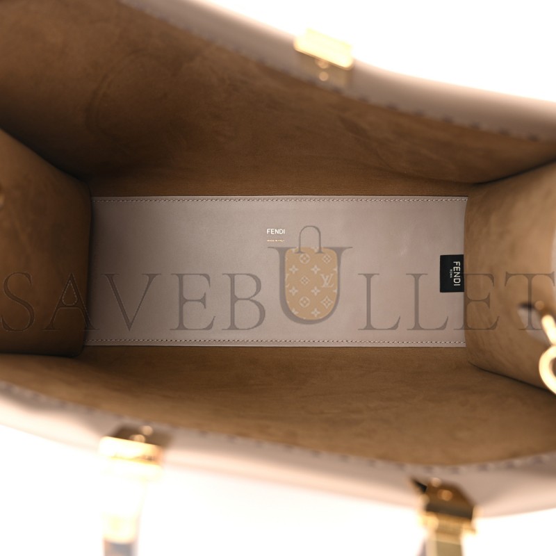 FENDI VITELLO KING PLEXIGLASS LOGO EMBOSSED MEDIUM FENDI SUNSHINE SHOPPER TOTE TORTORA (36*30*15cm) FENDI VITELLO KING PLEXIGLASS LOGO EMBOSSED MEDIUM FENDI SUNSHINE SHOPPER TOTE TORTORA (36*30*15cm)