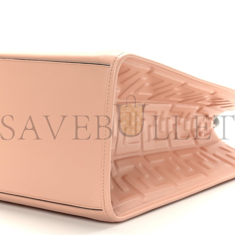 FENDI VITELLO PLEXIGLASS FF EMBOSSED MEDIUM FENDI SUNSHINE SHOPPER TOTE BABY PINK (36*31*16cm) FENDI VITELLO PLEXIGLASS FF EMBOSSED MEDIUM FENDI SUNSHINE SHOPPER TOTE BABY PINK (36*31*16cm)