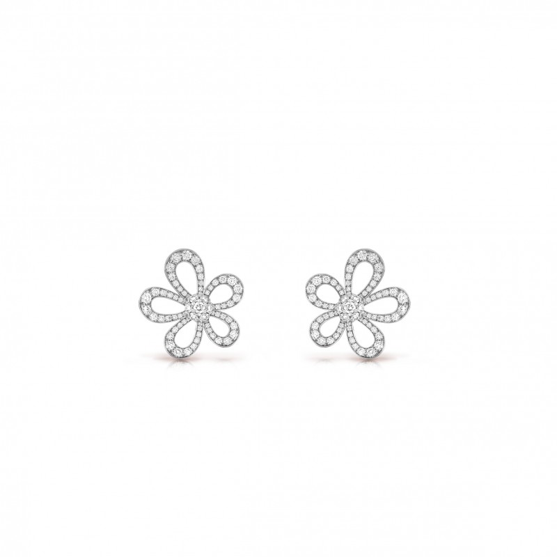 VAN CLEEF ARPELS FLOWERLACE EARRINGS VCARP05100 