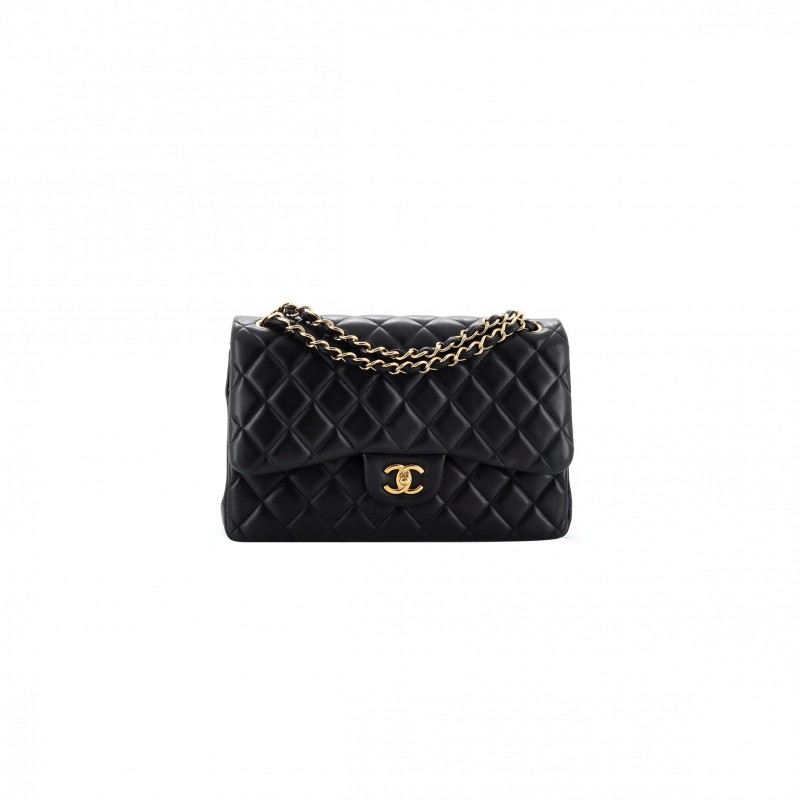 CHANEL MASTER CLASSIC DOUBLE FLAP BAG QUILTED LAMBSKIN JUMBO (30*19.5*10cm)