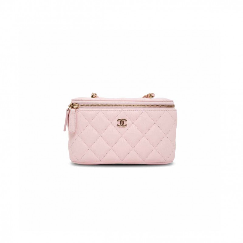 CHANEL VANITY SMALL PINK CAVIAR AP1141(16.5*10*8cm)