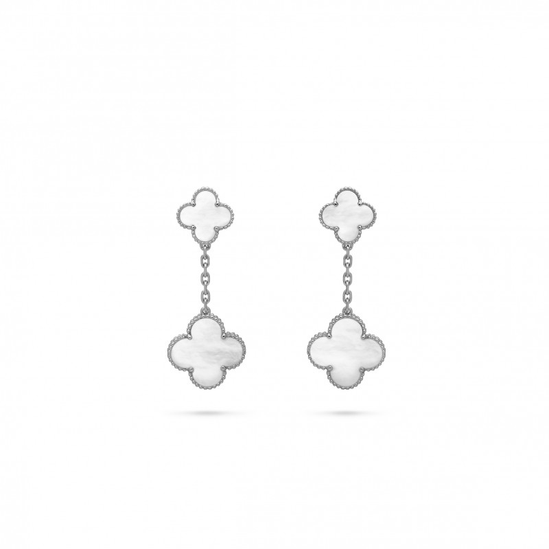 VAN CLEEF ARPELS MAGIC ALHAMBRA EARRINGS, 2 MOTIFS VCARD78400