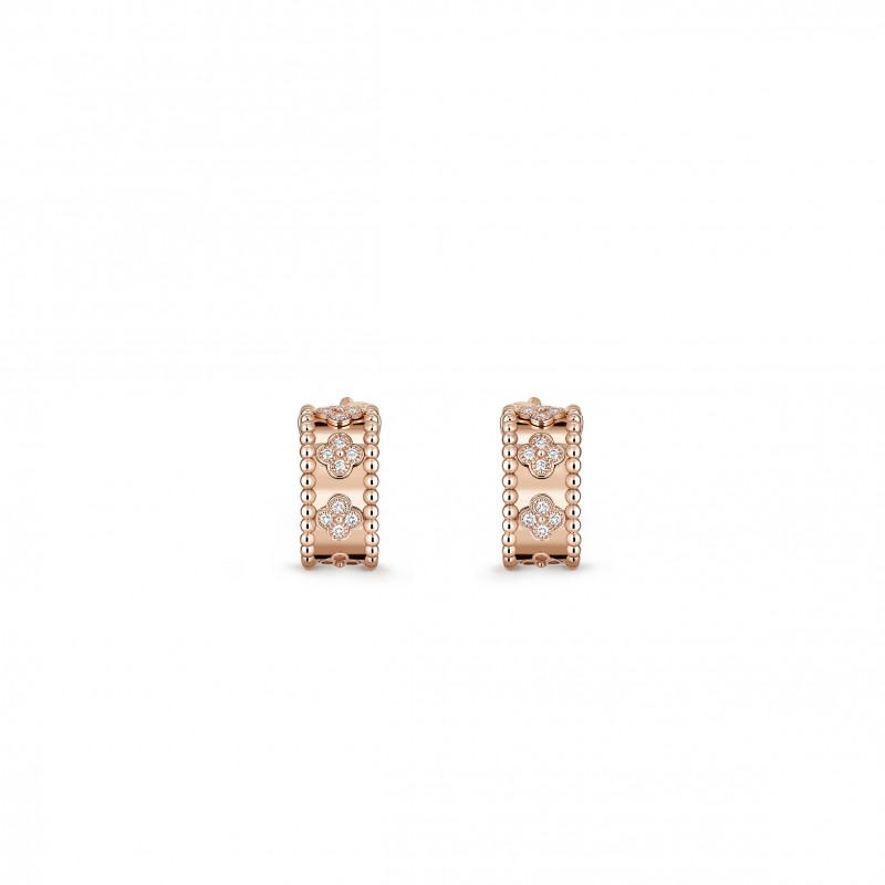 VAN CLEEF ARPELS PERLÉE CLOVERS HOOP EARRINGS VCARO2MK00