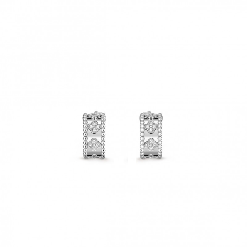 VAN CLEEF ARPELS PERLÉE CLOVERS HOOP EARRINGS VCARO2ML00 VAN CLEEF ARPELS PERLÉE CLOVERS HOOP EARRINGS VCARO2ML00