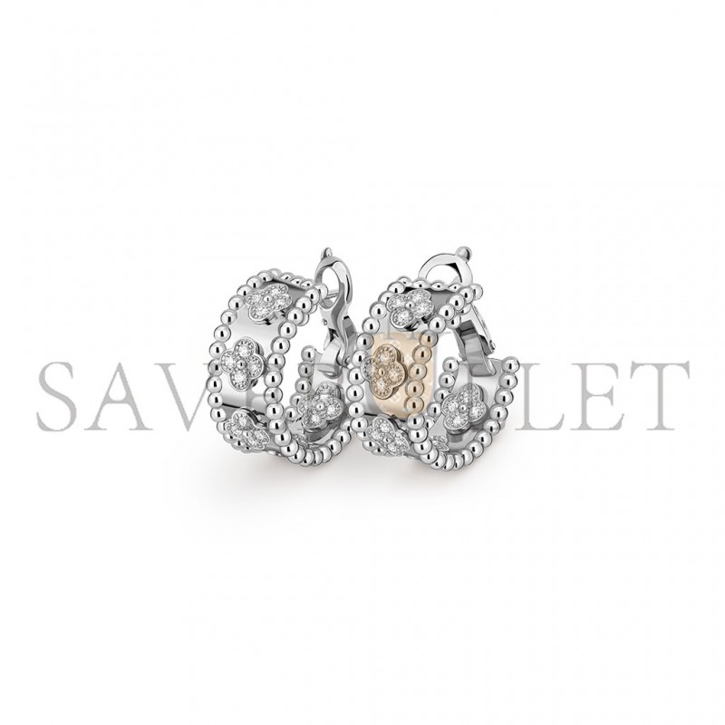 VAN CLEEF ARPELS PERLÉE CLOVERS HOOP EARRINGS VCARO2ML00