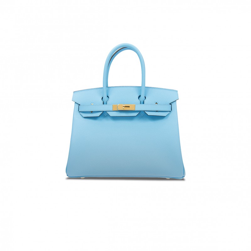 HERMES MASTER BIRKIN 25 SKY BLUE TOP HANDLE BAG BK307NEPGP (25*20*13cm)