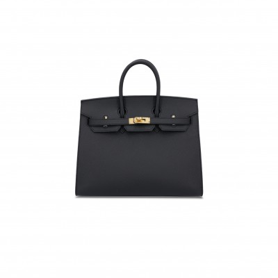 HERMES MASTER BIRKIN 40 NOIR BLACK EPSOM LEATHER GOLD BUCKLE BAG 454077 (40*30*21cm)
