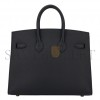 HERMES MASTER BIRKIN 40 NOIR BLACK EPSOM LEATHER GOLD BUCKLE BAG 454077 (40*30*21cm)