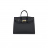 HERMES BIRKIN 40 89 NOIR BLACK EPSOM LEATHER GOLD BUCKLE BAG 454077 (40*30*21cm)