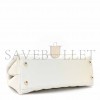 CHANEL IRIDESCENT CAVIAR QUILTED MEDIUM COCO HANDLE FLAP WHITE (29*18*12cm) 