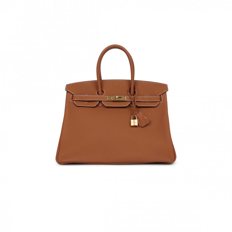 HERMES MASTER BIRKIN 35 TOGO GOLDEN BROWN GOLD BUCKLE BAG 1900409 (35*25*18cm)