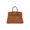 HERMES BIRKIN 35 TOGO GOLDEN BROWN GOLD BUCKLE BAG 1900409 (35*25*18cm)