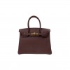 HERMÈS BIRKIN 30 TOGO LEATHER SADDLE RED GOLD BUCKLE BAG BK3057TGGP (30*23*15cm)