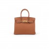 HERMÈS BIRKIN 30 TOGO LEATHER GOLDEN BROWN GOLD BUCKLE BAG 5375750663 (30*23*15cm)