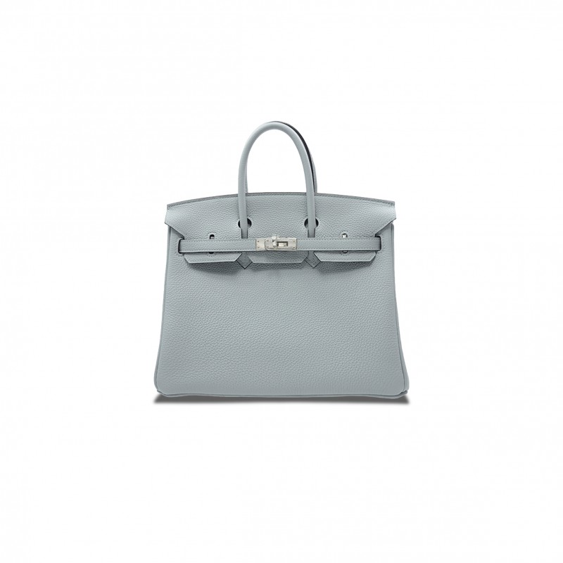 HERMES BIRKIN 30 TOGO LEATHER PEARL GREY SILVER BUCKLE BAG H028369CK08 (30*23*15cm)