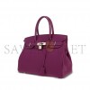 HERMÈS MASTER BIRKIN 30 TOGO LEATHER ROSE PURPLE SILVER BUCKLE 26599473 (30*23*15cm)