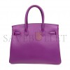 HERMES MASTER BIRKIN 30 TOGO LEATHER ANEMONE PURPLE GOLD BUCKLE BAG BK30P9EPGP (30*23*15cm)