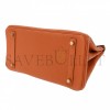 HERMES BIRKIN 30 TOGO LEATHER ORANGE GOLD BUCKLE BAG H028369CC83 (35*28*18cm)