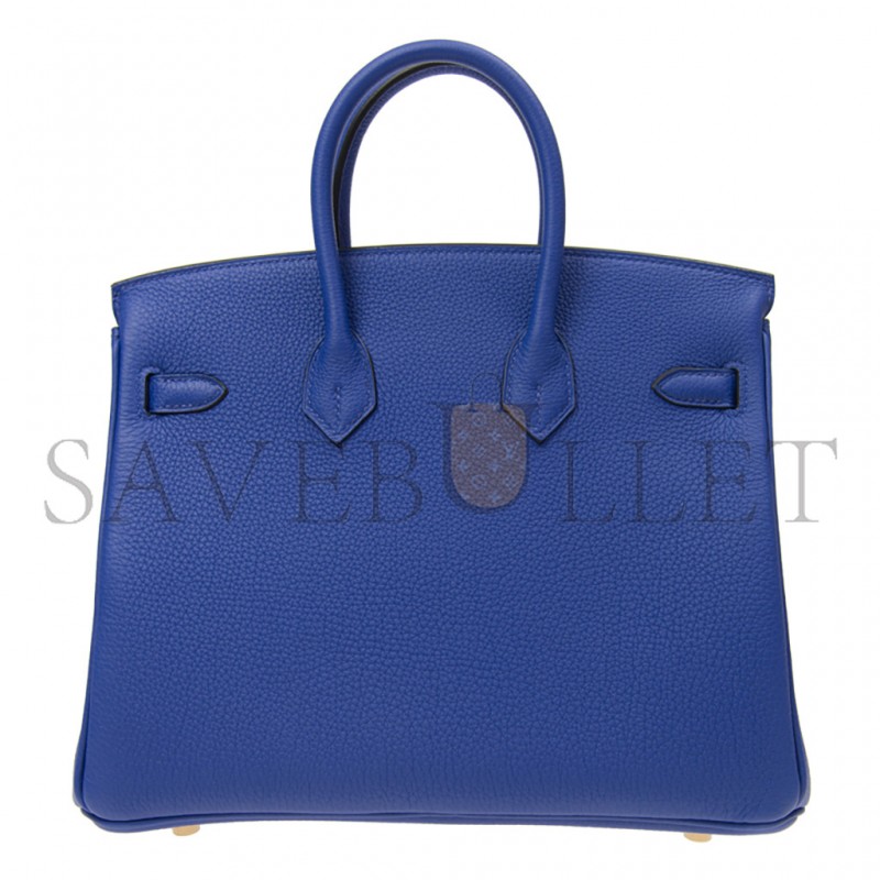 HERMES BIRKIN 30 TOGO LEATHER ELECTRIC BLUE GOLD BUCKLE BK257TTGGP (30*23*15cm)