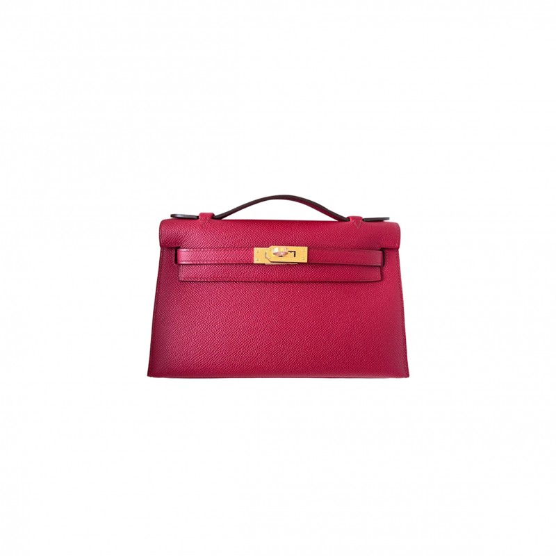 HERMES MINI KELLY EPSOM K1 ROUGE GRENAT (22*14*7cm) 