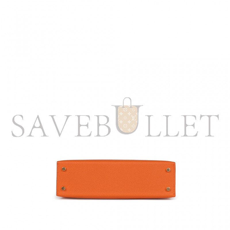 HERMES MINI KELLY SELLIER  ORANGE (22*14*7cm) 