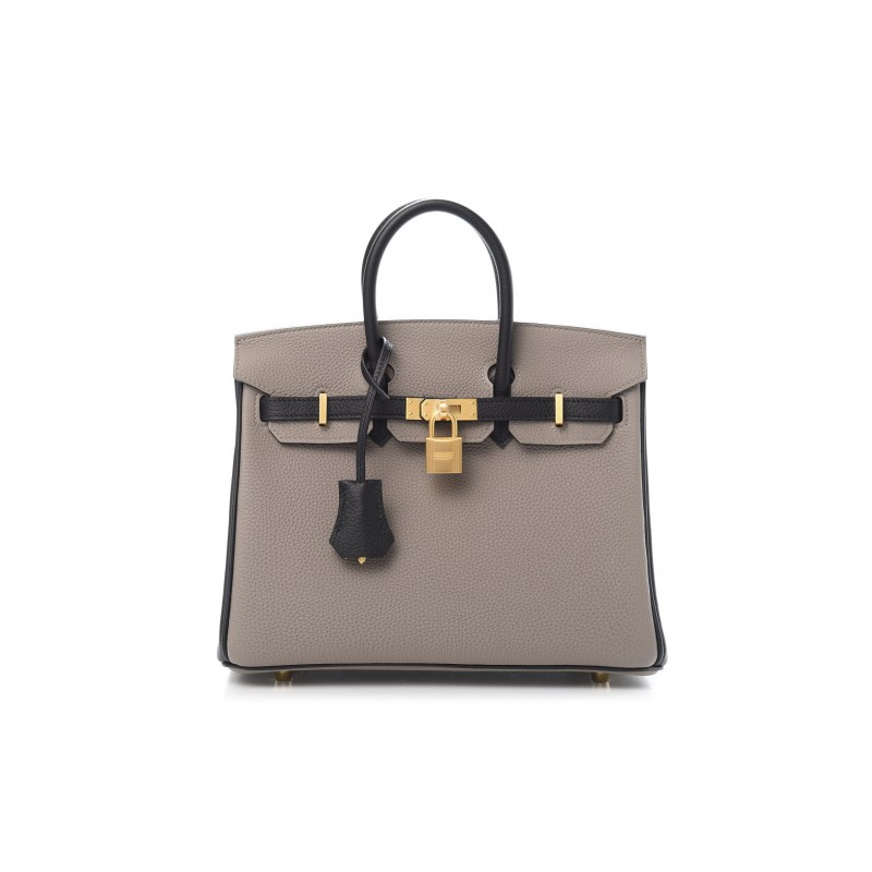 HERMES MASTER BIRKIN 30 TOGO LEATHER TURTLEDOVE GRAY GOLD BUCKLE BAG 645269 (30*23*15cm)