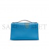 HERMES A MYKONOS SWIFT LEATHER KELLY POCHETTE WITH PALLADIUM HARDWARE (22*14*7cm) 