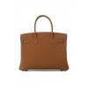 HERMÈS BIRKIN 30 TOGO LEATHER GOLDEN BROWN WITH AMBER YELLOW AND SILVER BUCKLE BAG H028365CC04 (30*22*15cm)