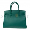 HERMES MASTER BIRKIN 30 EPSOM LEATHER PEACOCK GREEN GOLD BUCKLE BAG H028369CCZ6 (30*23*15cm)