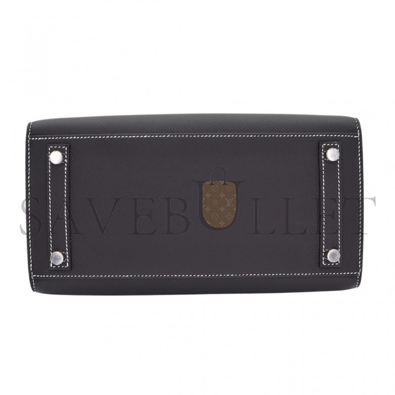 HERMES MASTER BIRKIN 30 EPSOM LEATHER BLACK GOLD BUCKLE HIGH END CUSTOM BAG H028369CK89 (30*23*15cm)