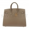 HERMES BIRKIN 30 EPSOM LEATHER ELEPHANT GREY GOLD BUCKLE HANDBAG H028369CC18 (30*23*15cm)