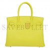 HERMES BIRKIN 30 EPSOM LEATHER LEMON YELLOW GOLD BUCKLE HIGH END BAG H028369CC9R (30*23*15cm)