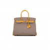 HERMES MASTER BIRKIN 30 EPSOM TRENCH COAT GREY AND AMBER SILVER BUCKLE BAG H028369CK65 (30*23*15cm)
