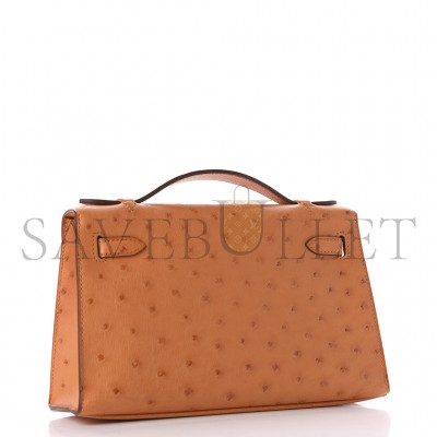 HERMÈS MASTER KELLY POCHETTE GOLDEN BROWN (22*14*7cm) 