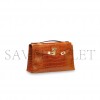 HERMÈS MASTER PAIN DÉPICE ALLIGATOR KELLY POCHETTE WITH PERMABRASS HARDWARE (22*14*7cm) 